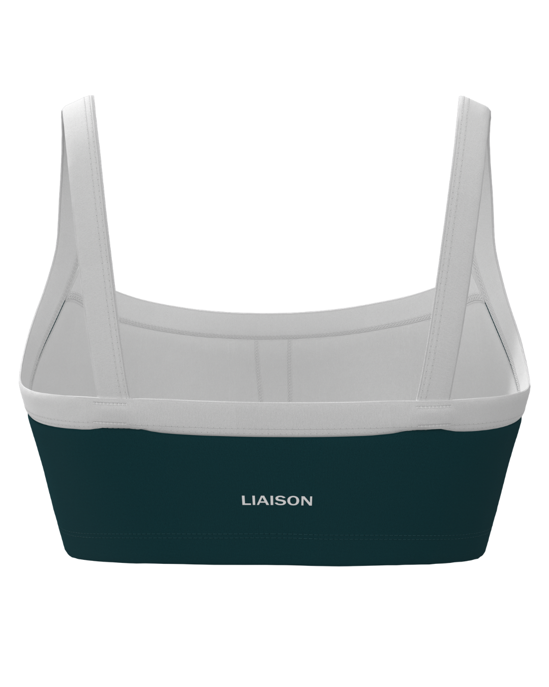 Basic Contrast Bra - Deep Teal & White