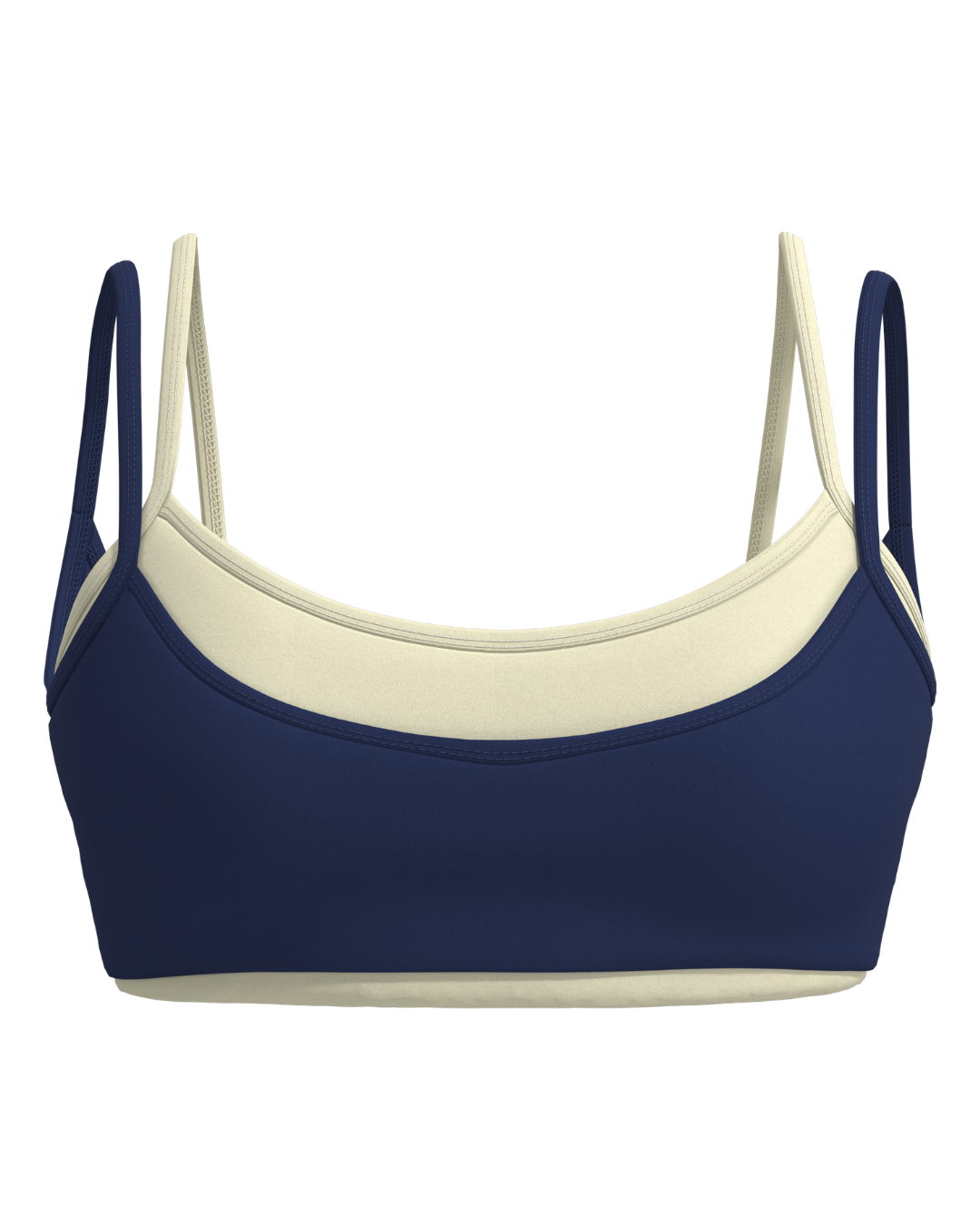 Double Layer Scoop Bra - Cypress & Daylight