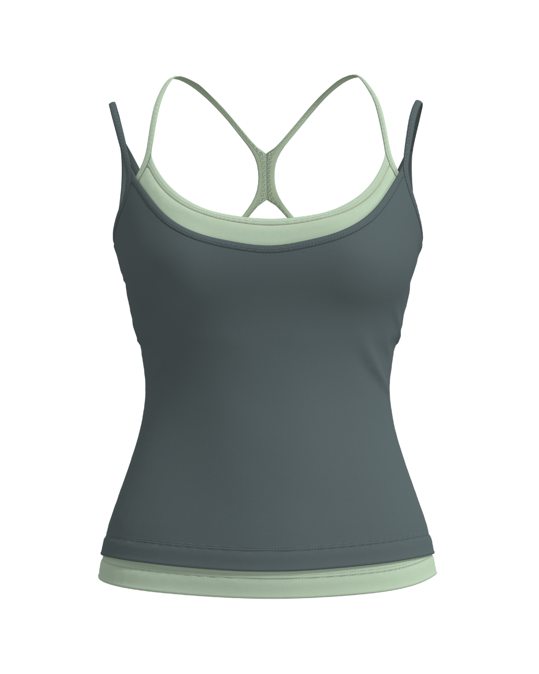 Double Layer Sporty Tank - Lagoon & Mint