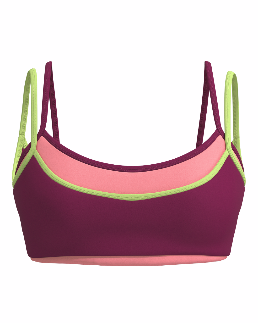 Double Layer Sporty Scoop Bra - Arrae