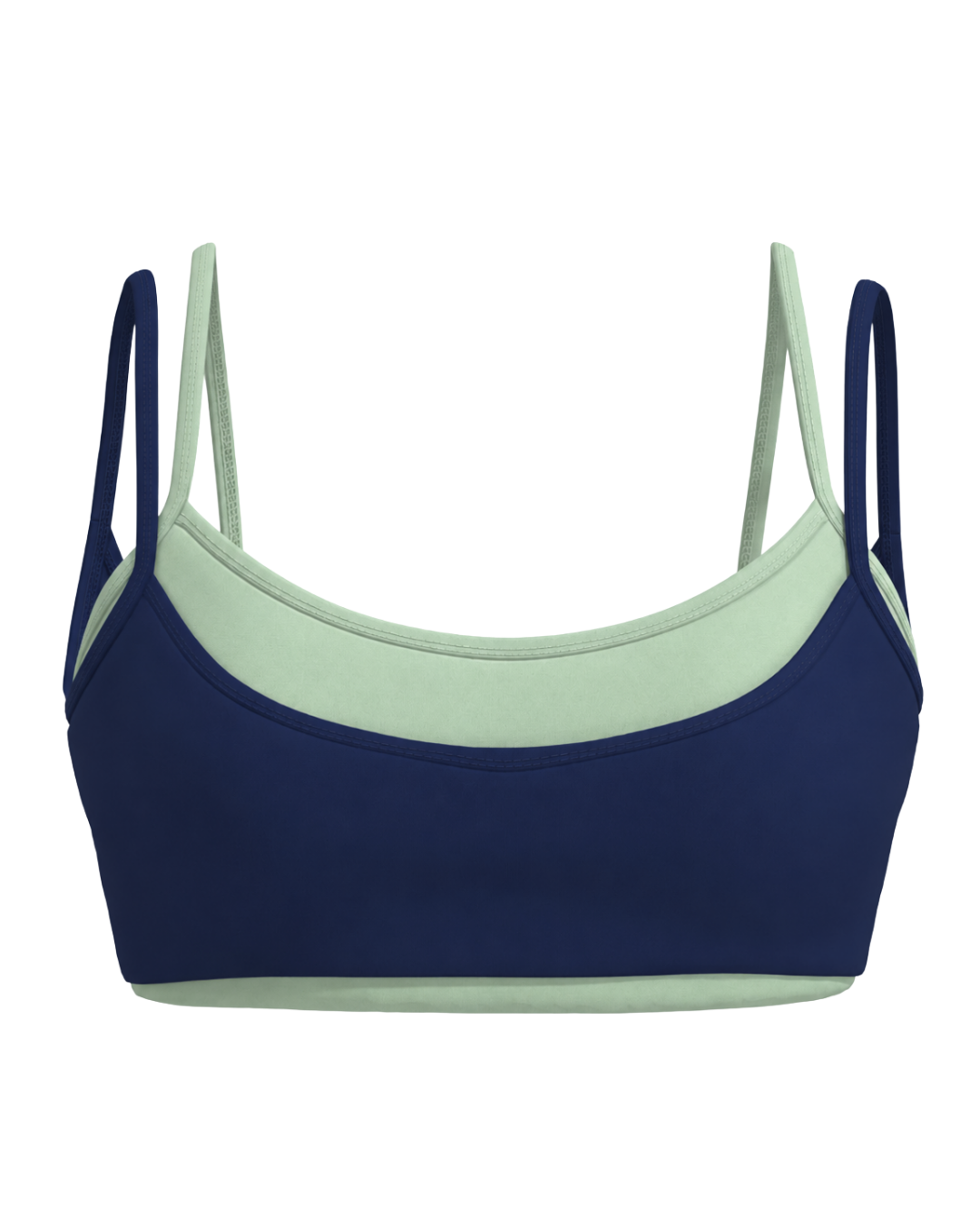 Double Layer Scoop Bra - Cypress & Mint