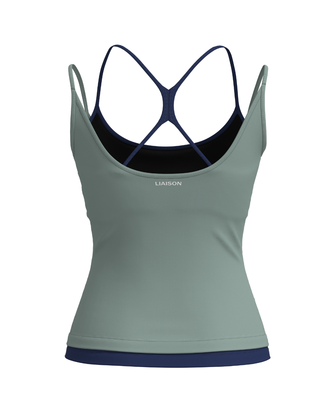 Double Layer Sporty Tank - Sage & Cypress