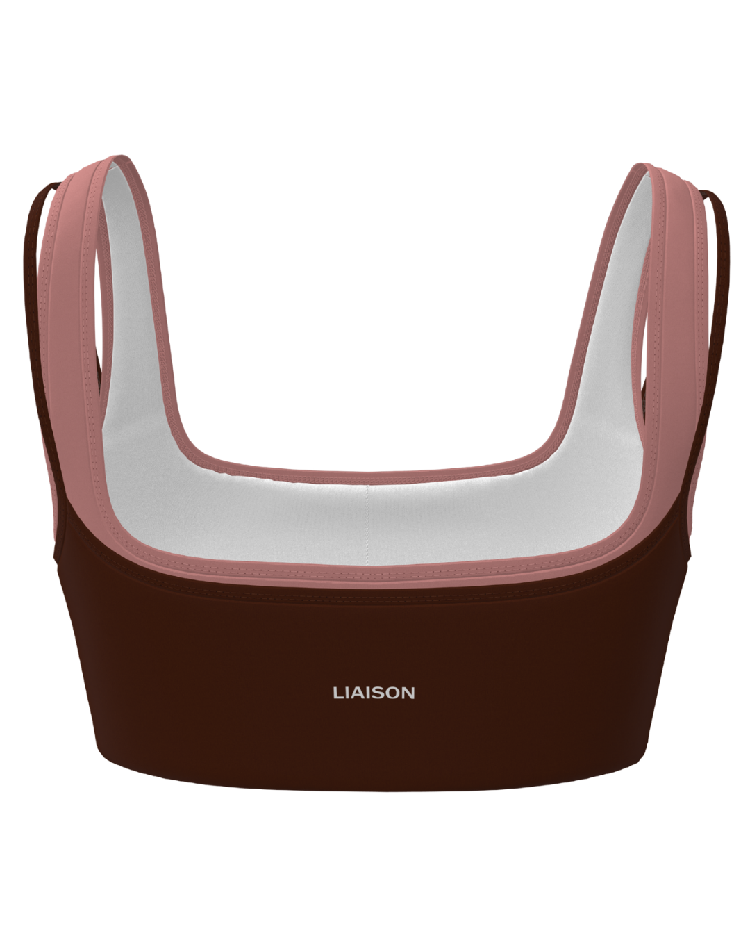Double Layer Core Bra - Mocha Brown & Blush