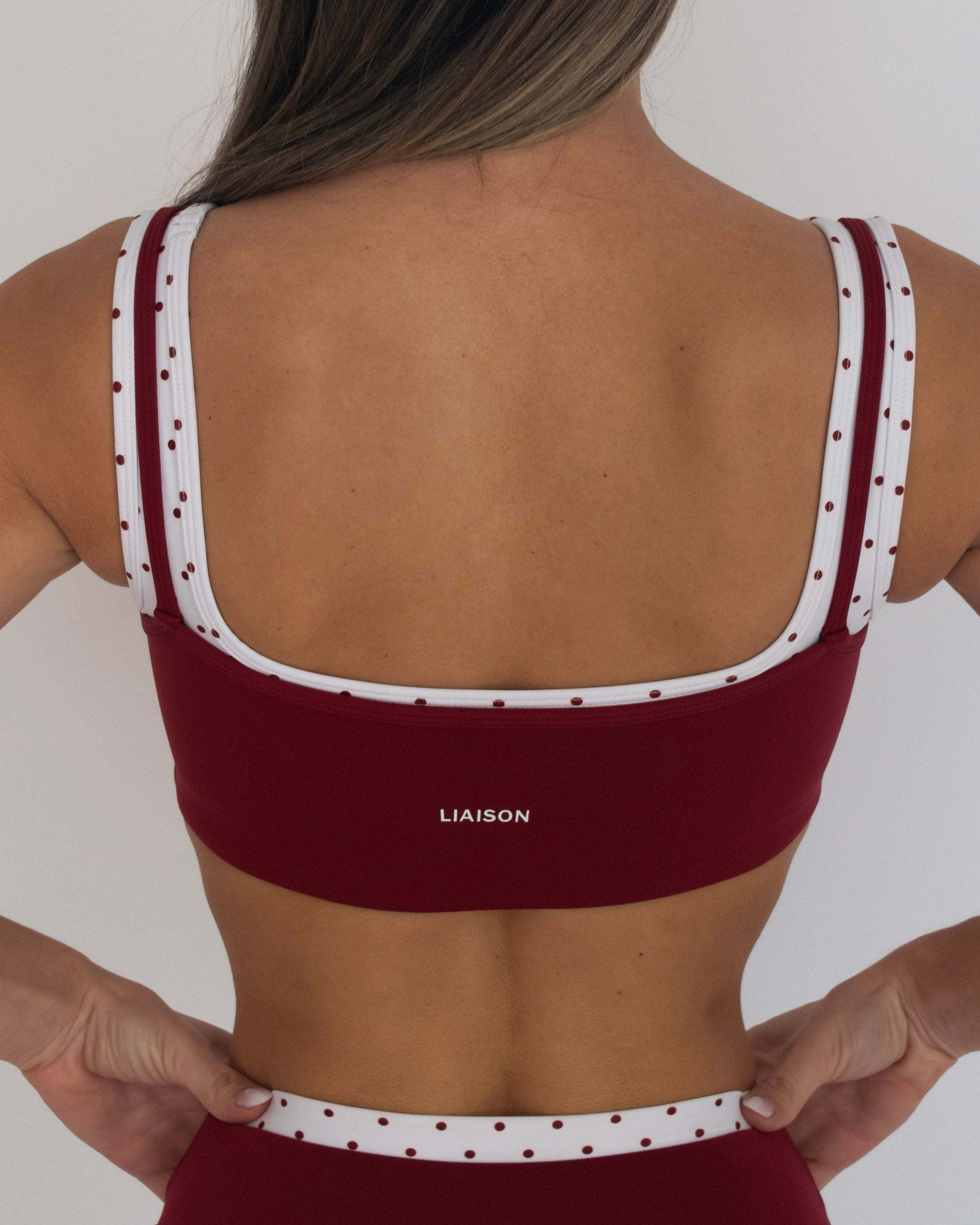 Double Layer Core Bra - Kiss & White Polka Dots