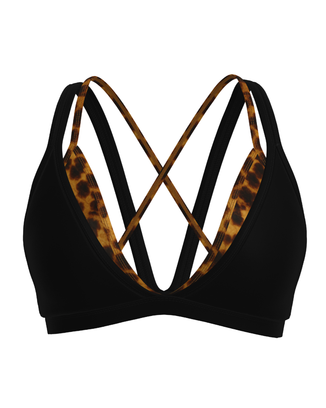 Double Layer Pulse Bra - Black & Tortoise