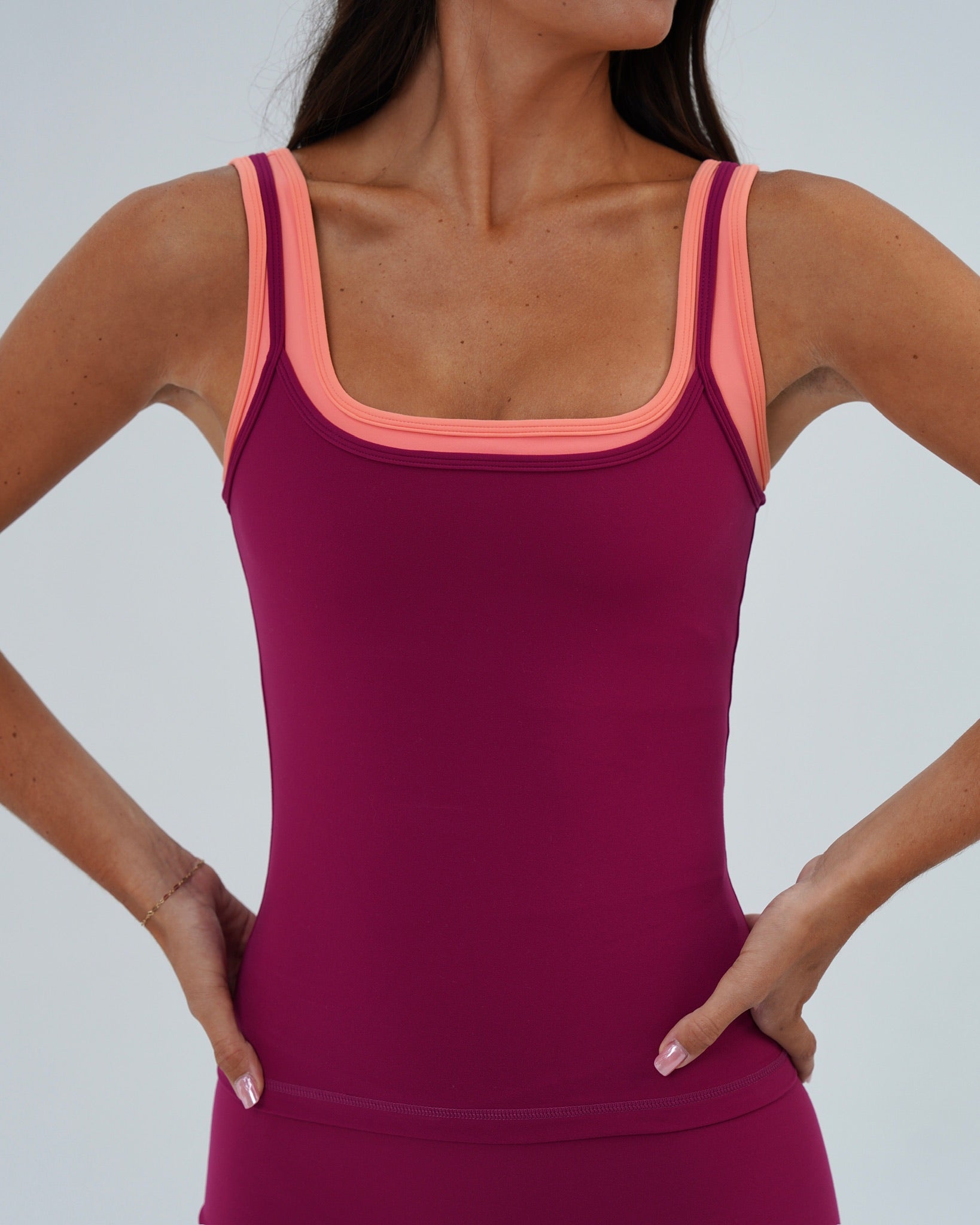 Double Layer Core Tank - Berry & Guava