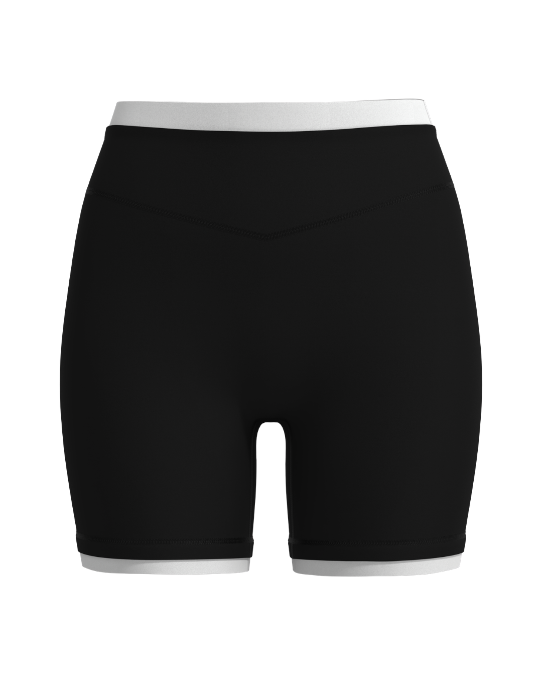 Layered Sporty Sculpt Short - Black & White