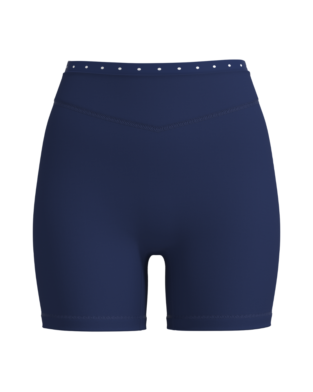 Layered Sculpt Short - Cypress & White Polka Dots