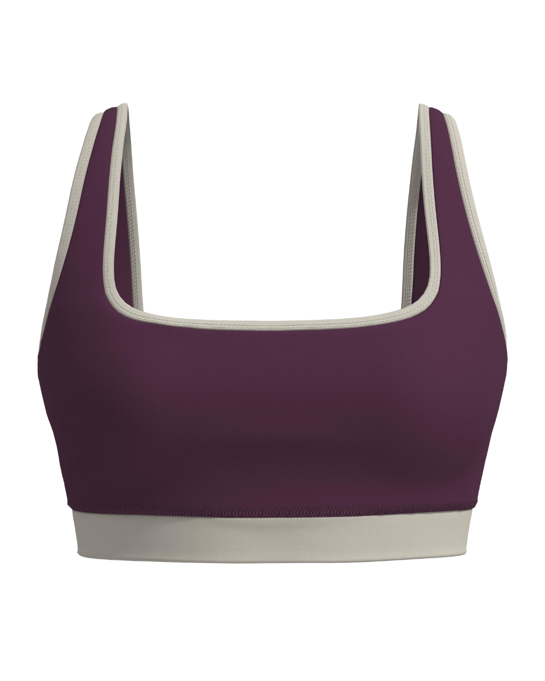 Supportive Contrast Bra - Merlot & Sand