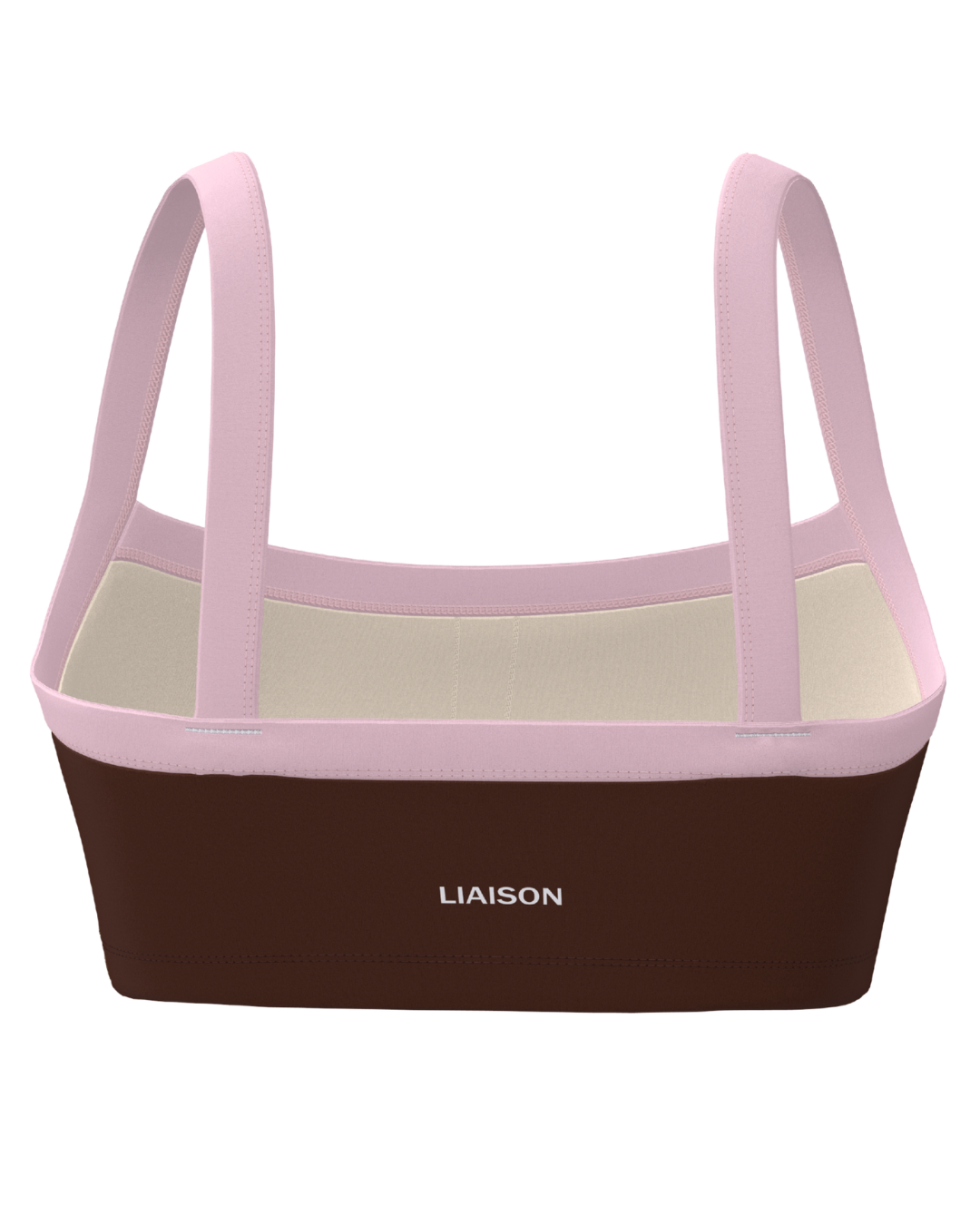 PRE-ORDER - Basic Contrast Bra - Mocha Brown & Soft Pink