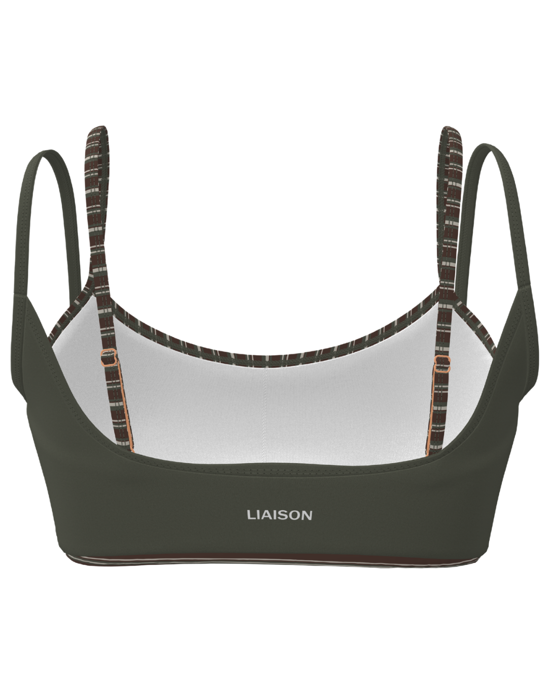 Double Layer Scoop Bra - Palm & Trailside Stripes