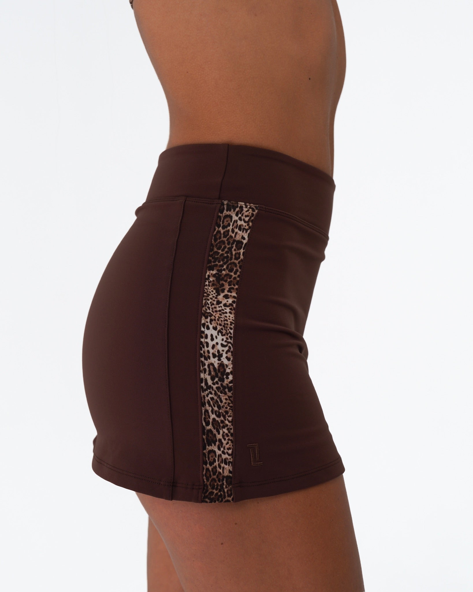 Contrast Skort - Mocha Brown & Wild Side