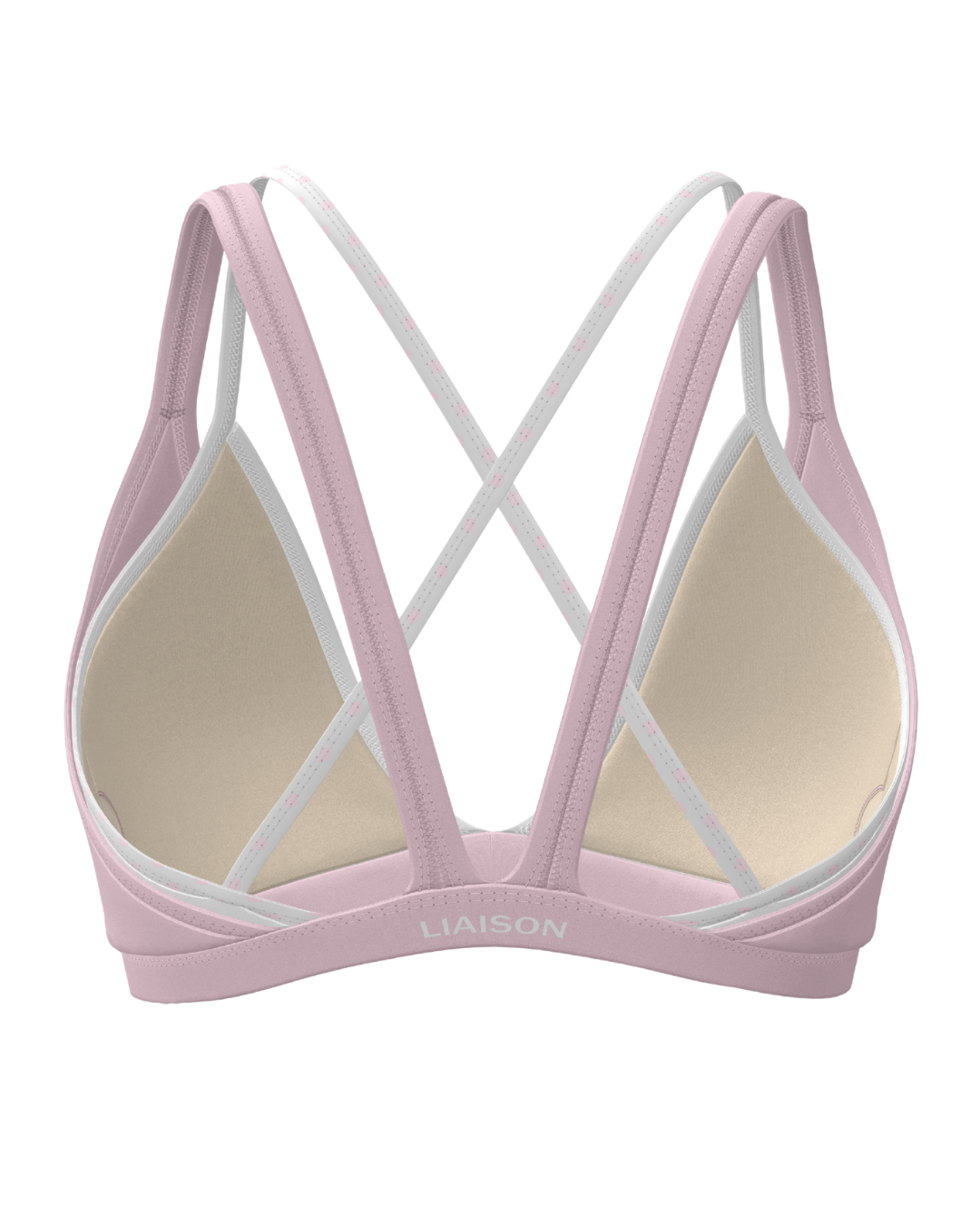 PRE-ORDER - Double Layer Pulse Bra - Soft Pink & White Polka Dots