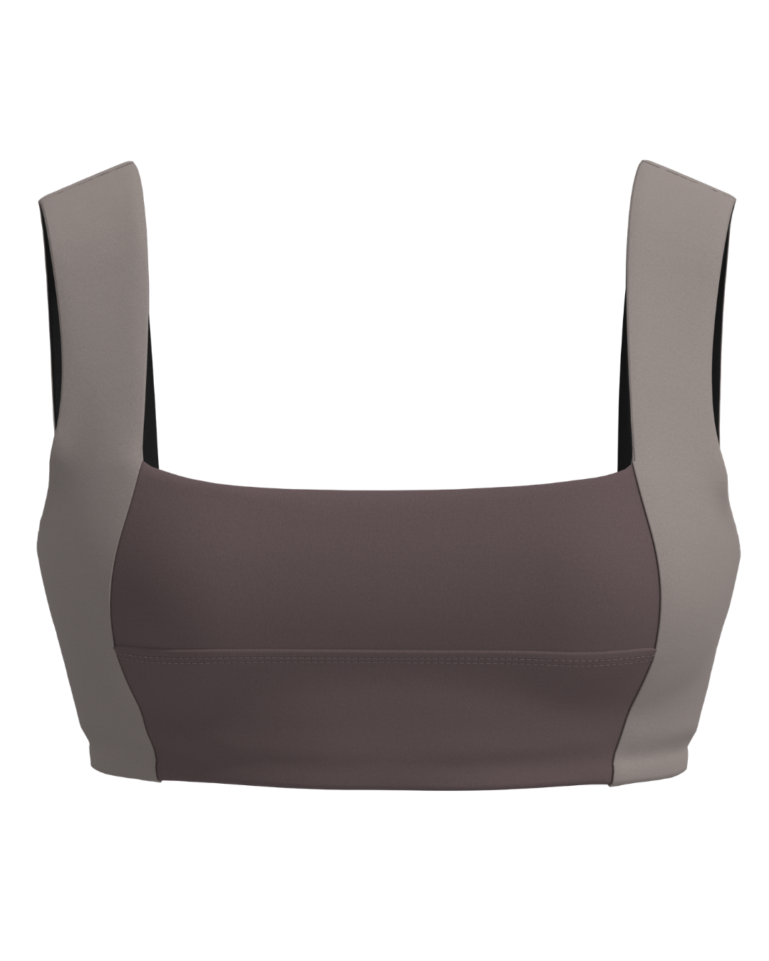 Luxe Square Neck Bra - Ash Brown & Truffle