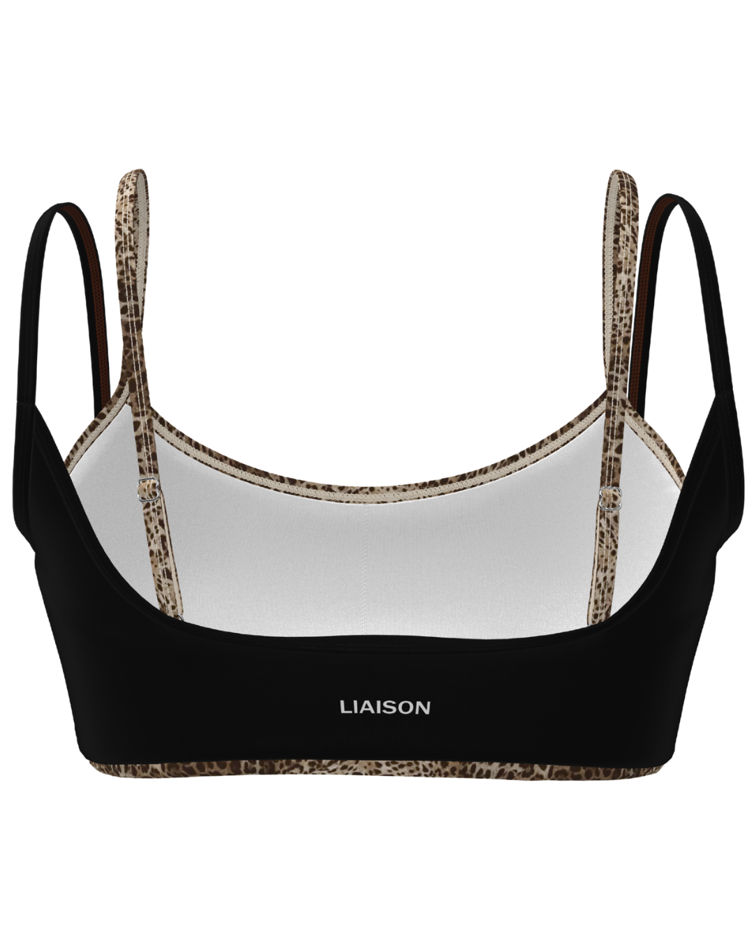Double Layer Scoop Bra - Black & Wild Side