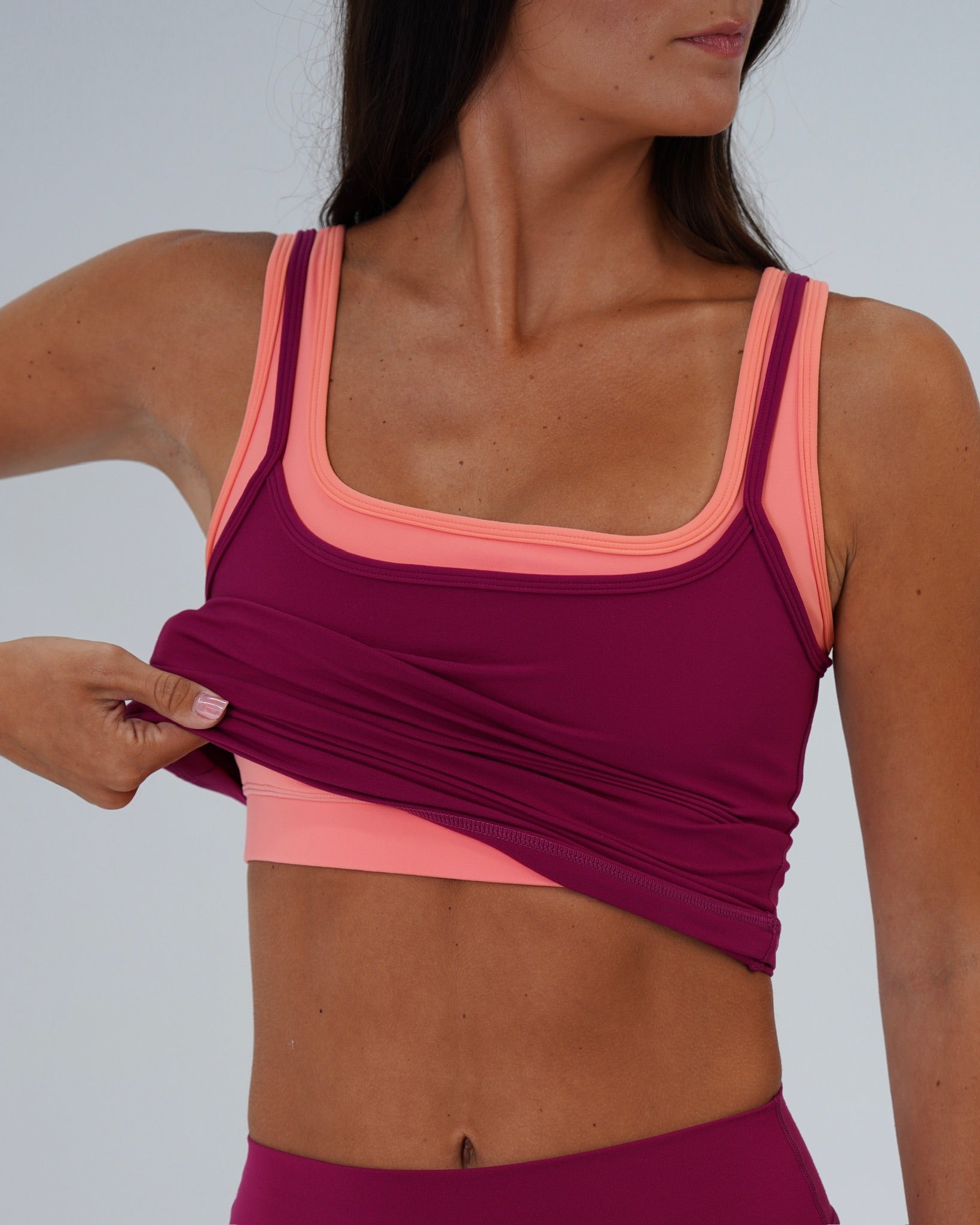 Double Layer Core Tank - Berry & Guava