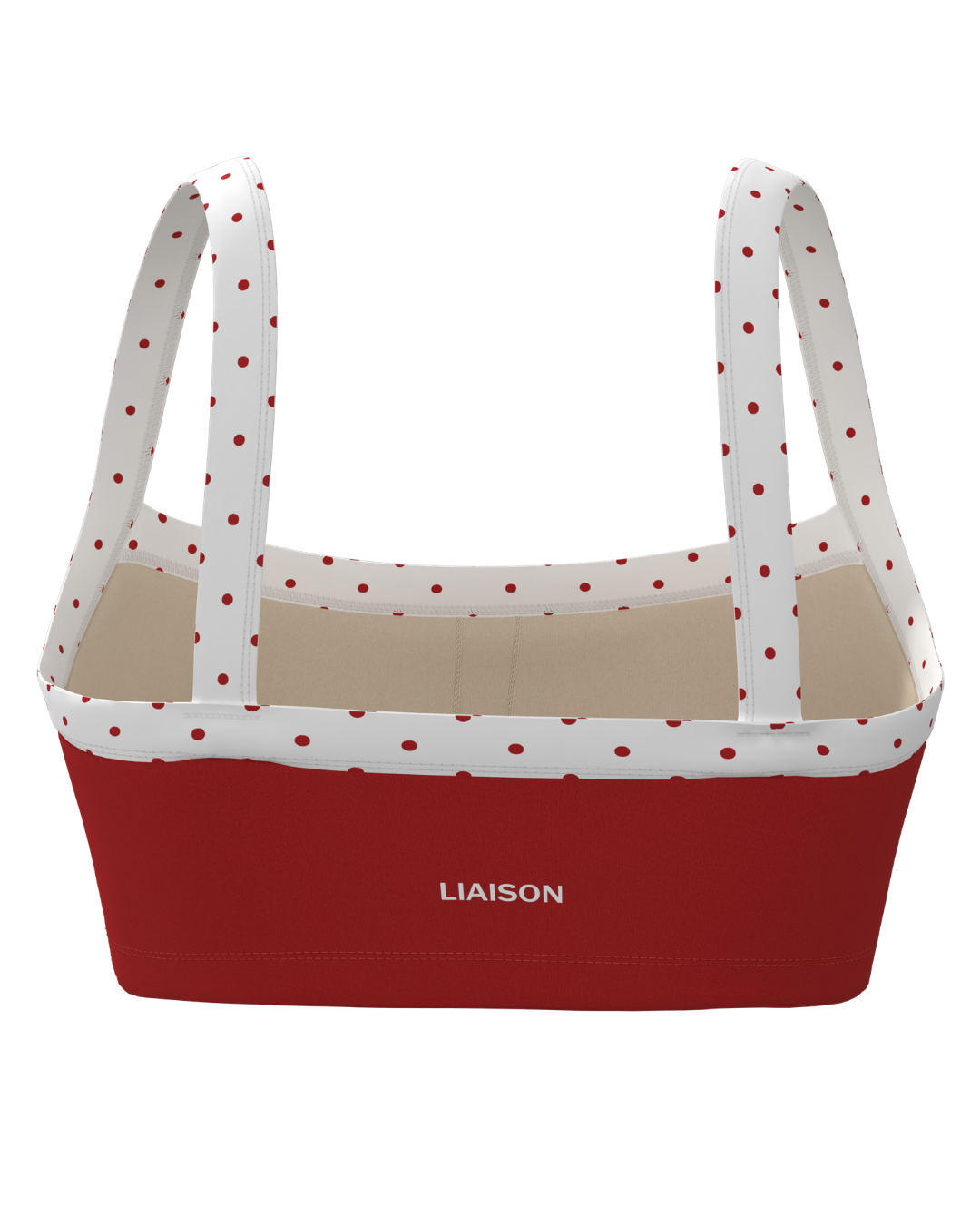Basic Contrast Bra - Kiss & White Polka Dots