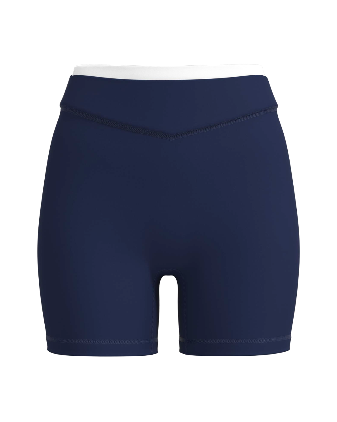 Layered Sculpt Short - Navy & White