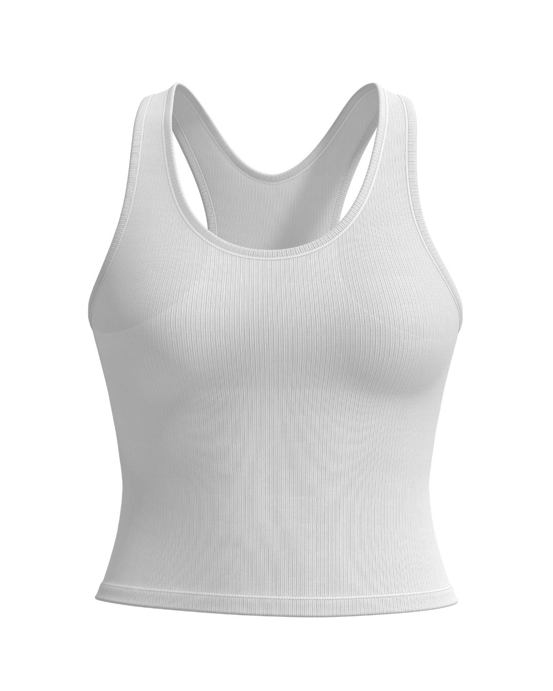 White Rocker Tank Racer Core Tank - White