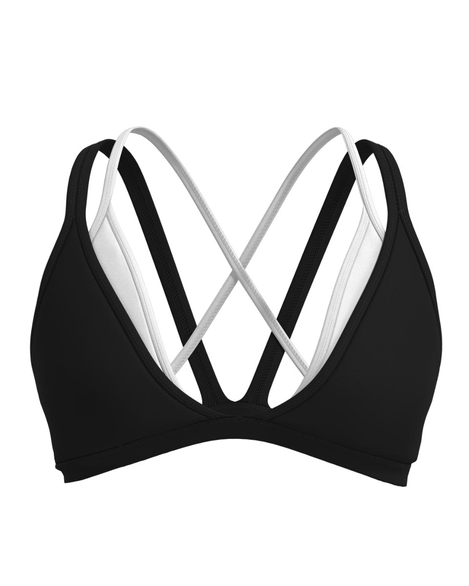 Double Layer Pulse Bra - Black & White