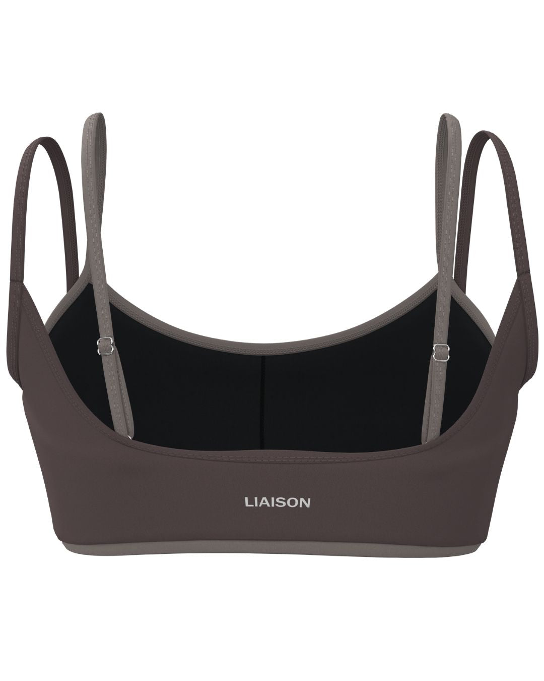 Double Layer Scoop Bra - Ash Brown & Truffle