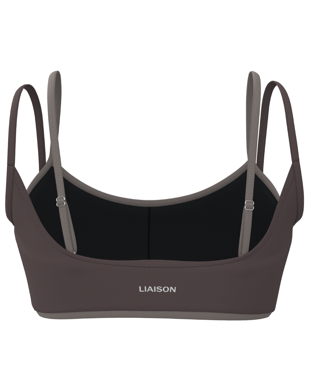 Double Layer Scoop Bra - Ash Brown & Truffle