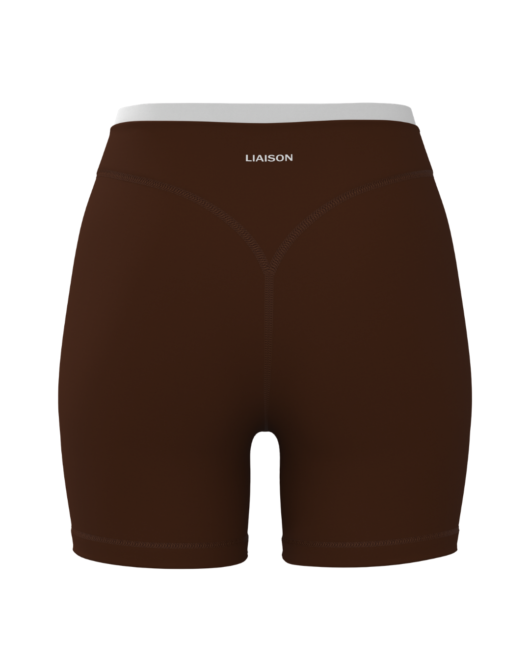 Layered Sculpt Short - Mocha Brown & White