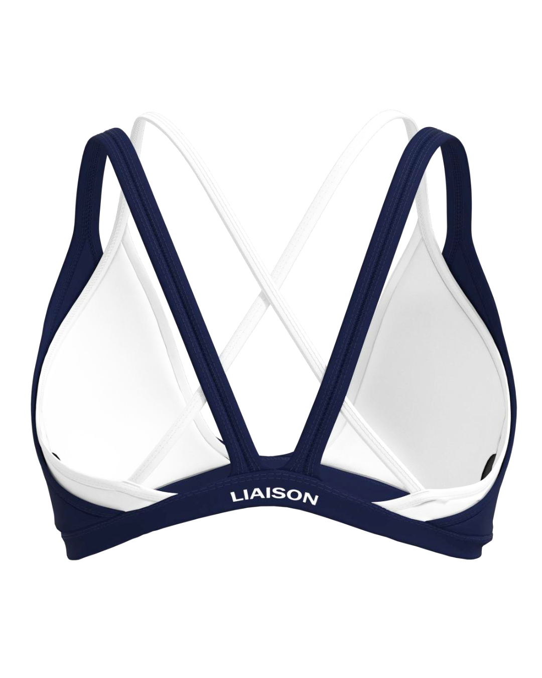 Double Layer Pulse Bra - Navy & White