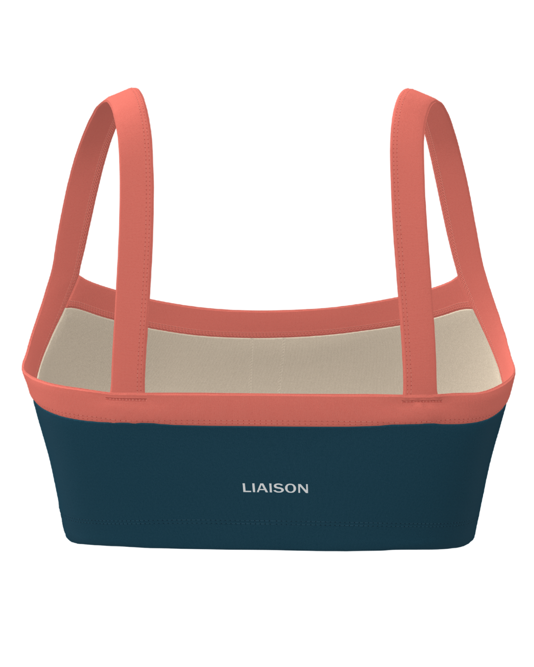 Basic Contrast Bra - Deep Teal & Guava