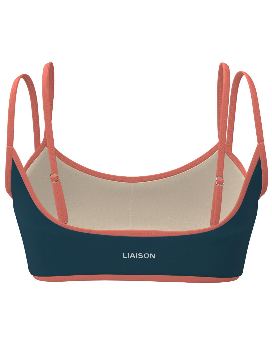 Multi-Color Double Layer Scoop Bra - Tropic