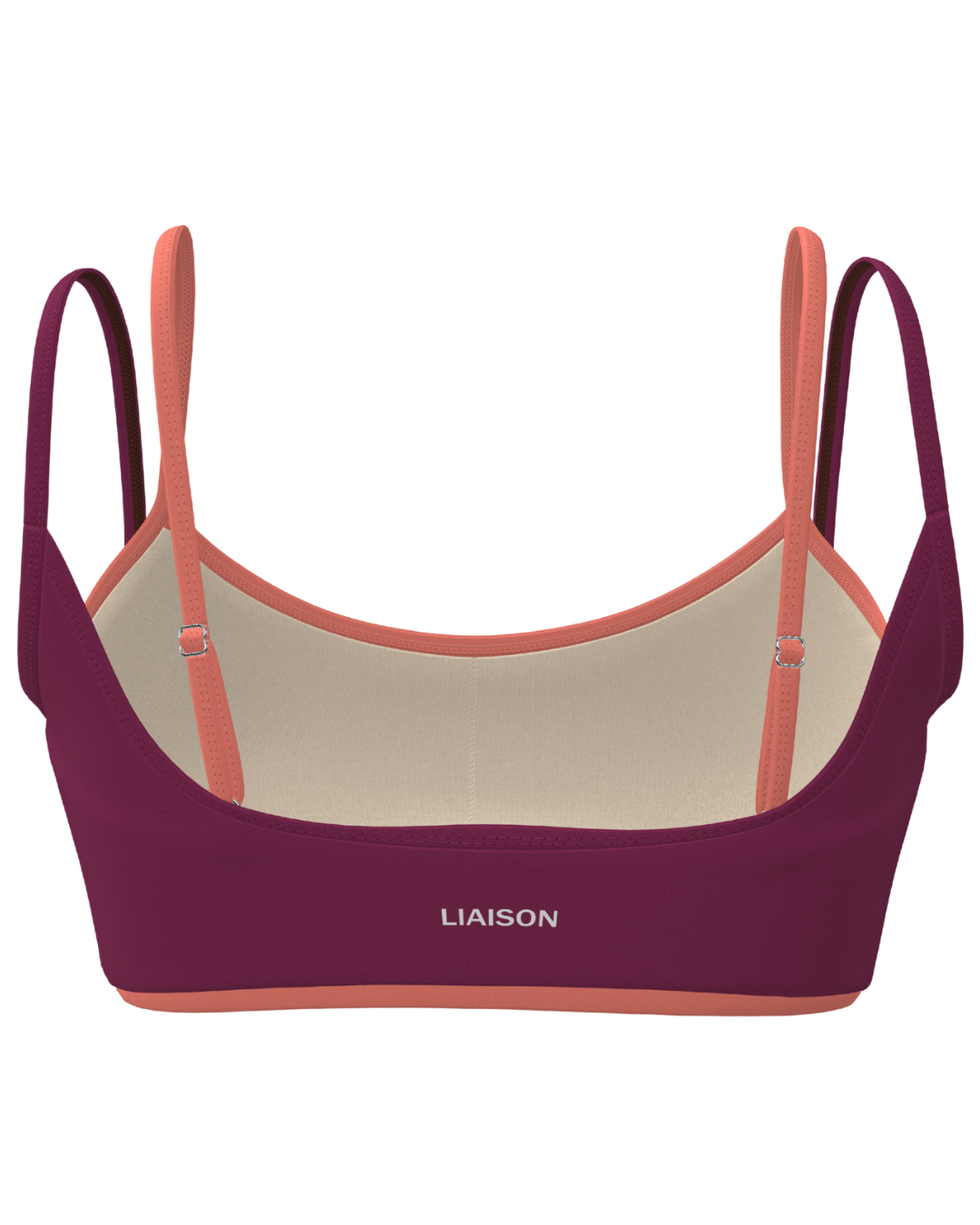 Double Layer Scoop Bra - Berry & Guava