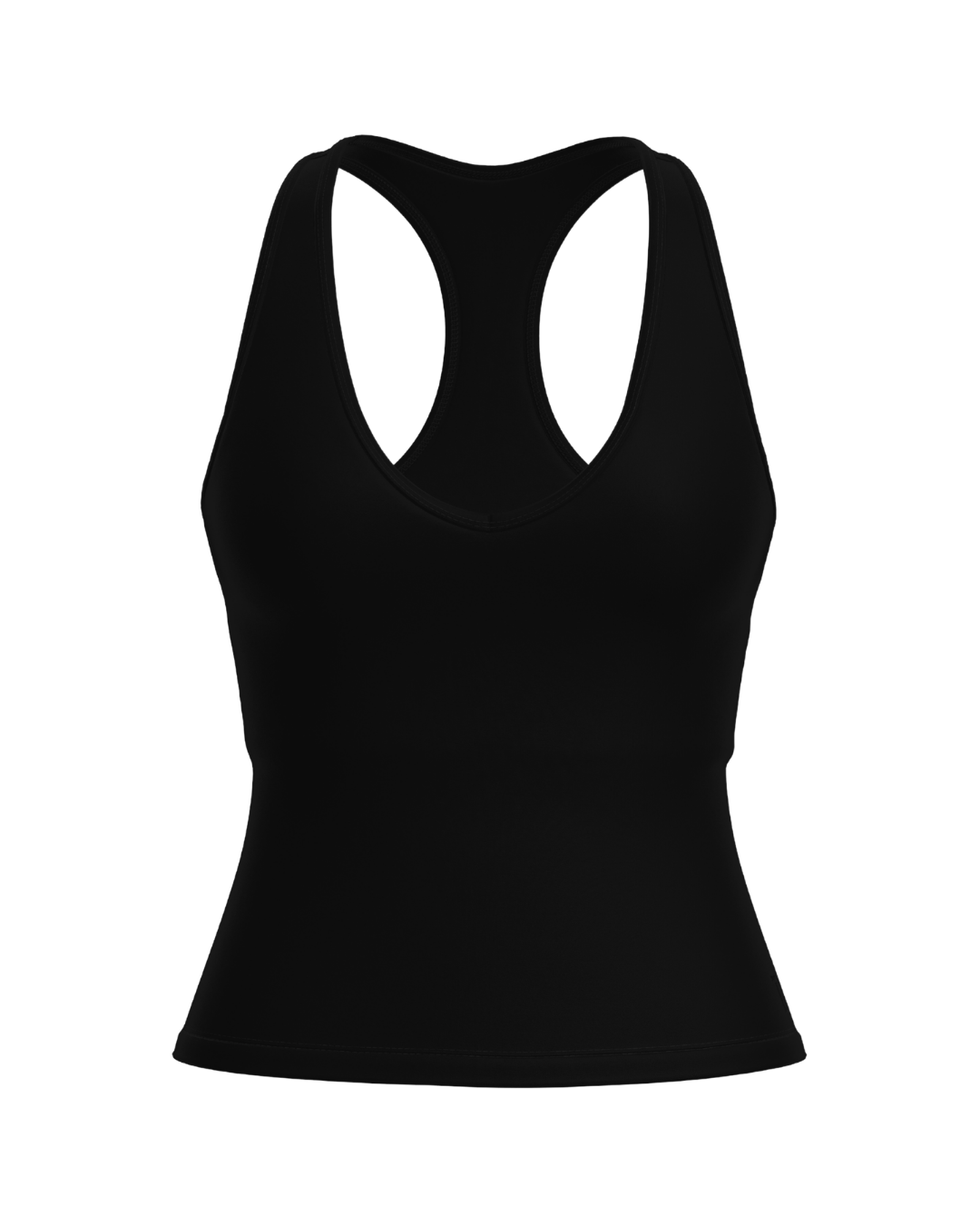 Sporty Racer Tank - Black