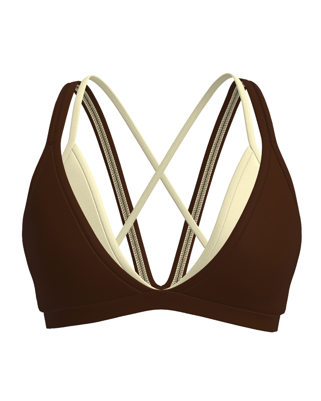 Double Layer Pulse Bra - Mocha Brown & Daylight