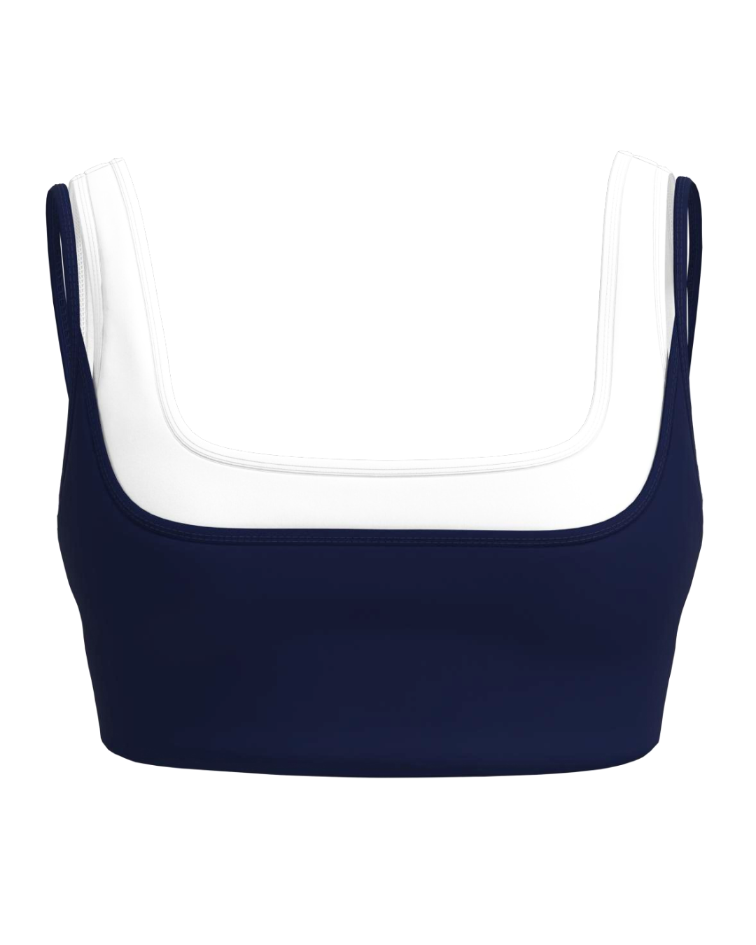 Double Layer Core Bra - Navy & White