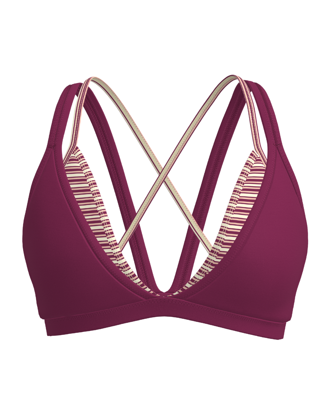 Double Layer Pulse Bra - Berry & Aftersun Stripes