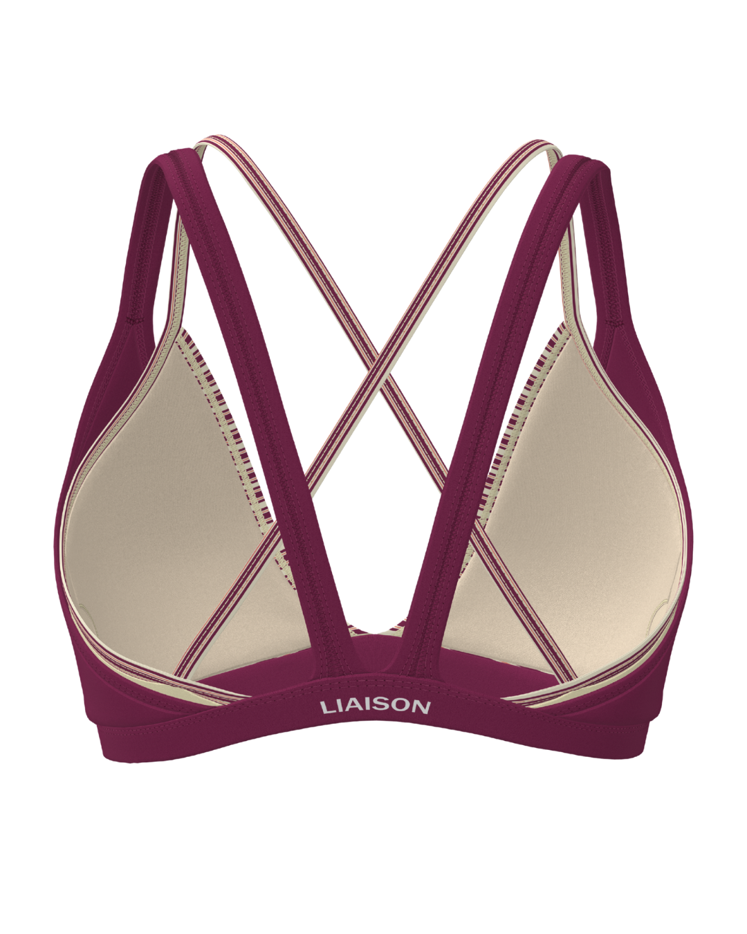 Double Layer Pulse Bra - Berry & Aftersun Stripes