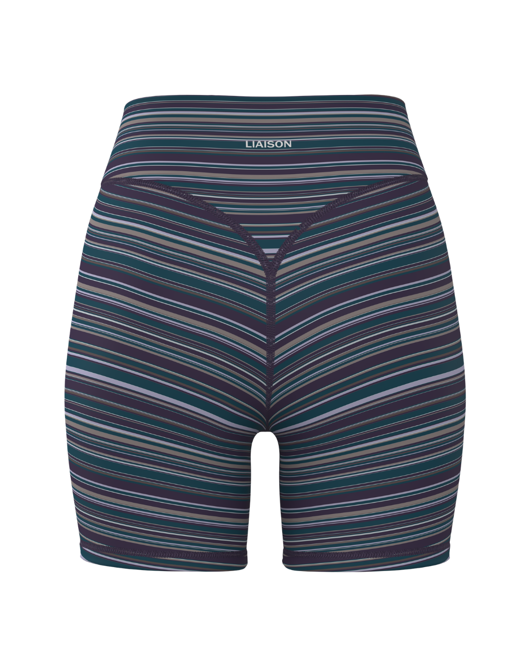 Bridge Short - Teal & Plum Stripes
