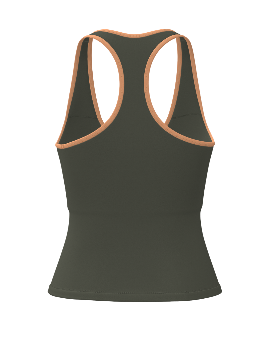 Sporty Racer Tank - Palm & Apricot