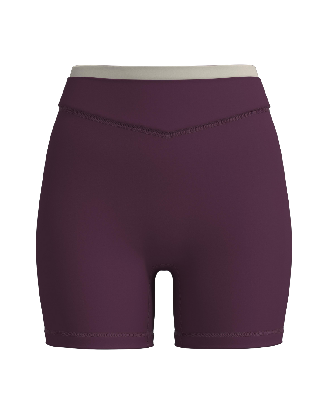 Layered Sculpt Short - Merlot & Sand
