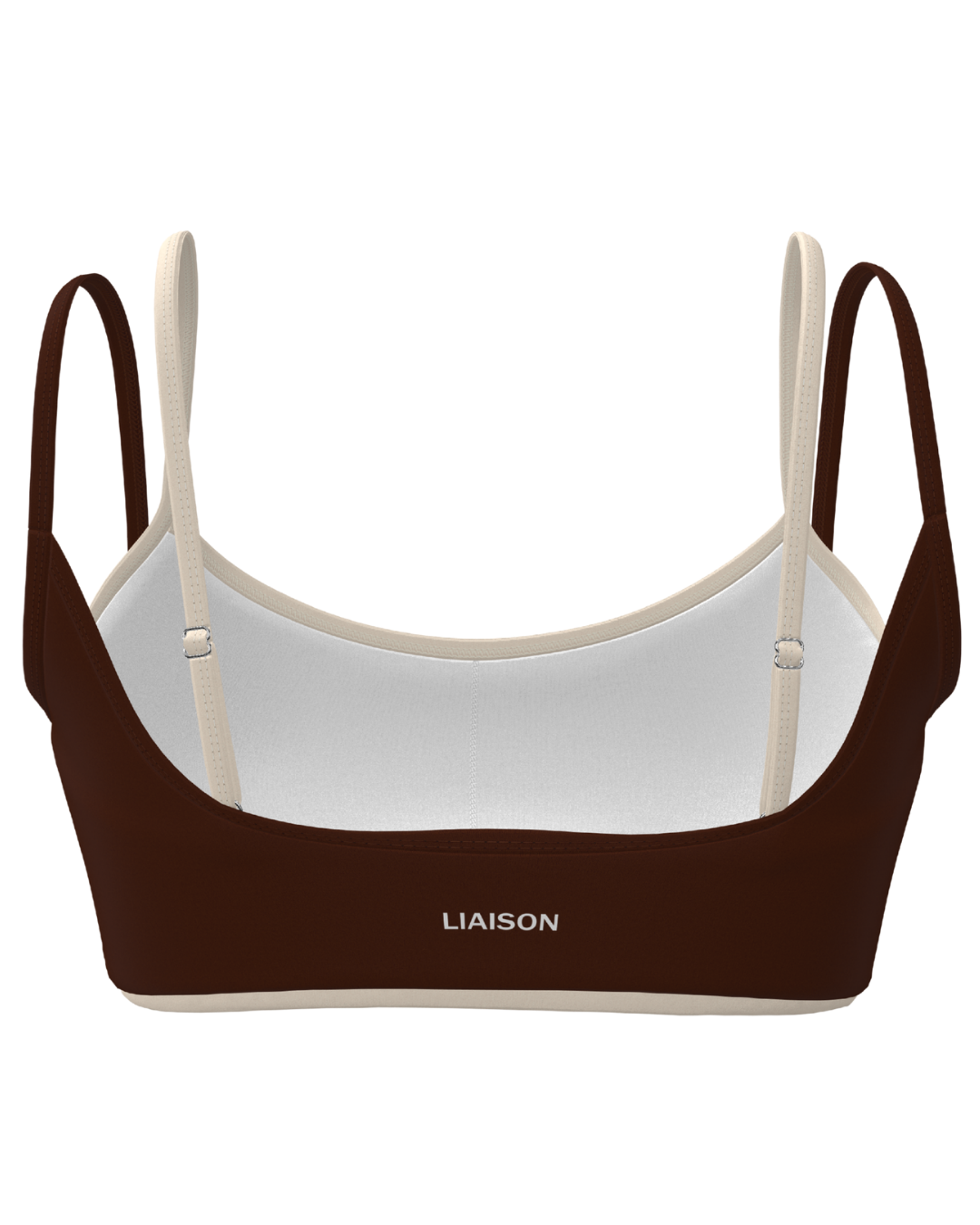 Double Layer Scoop Bra - Mocha Brown & Sand