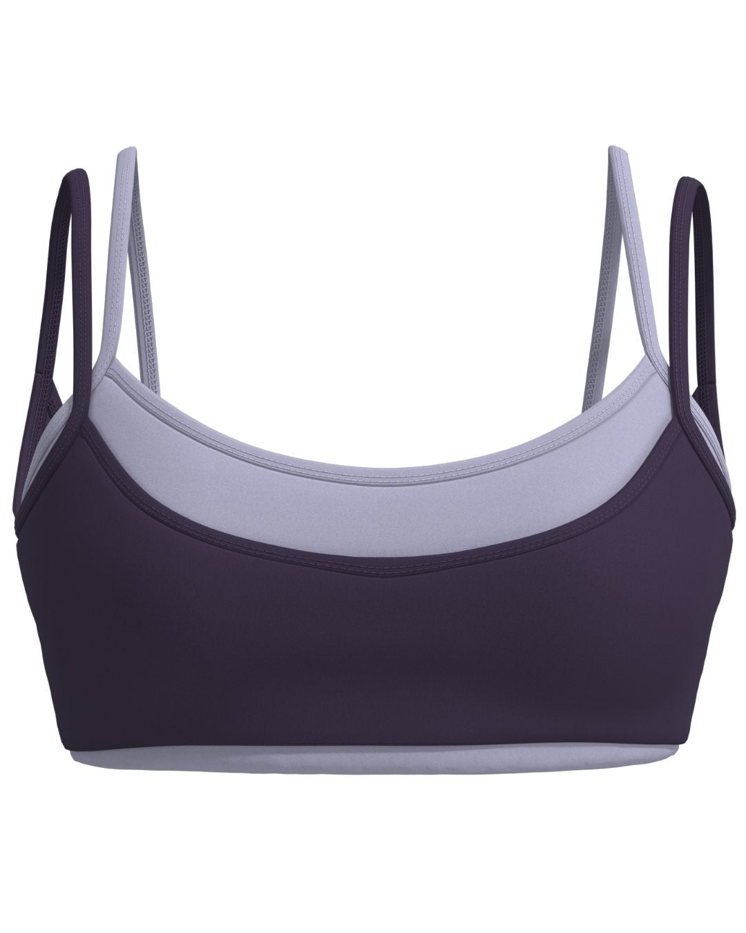 Double Layer Scoop Bra - Plum & Lilac