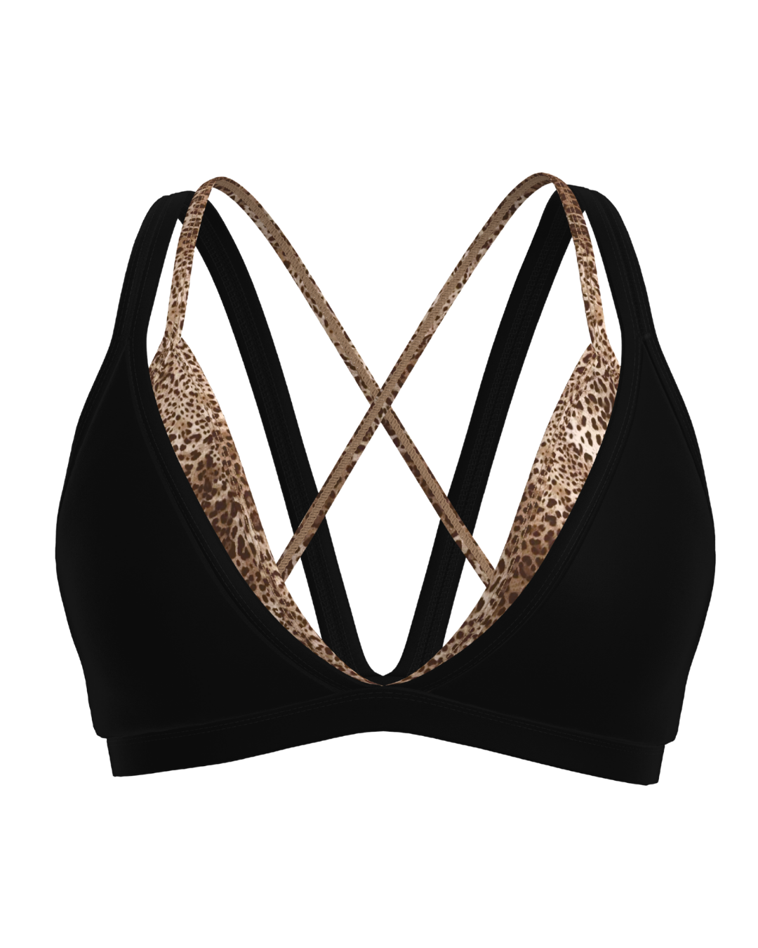 Double Layer Pulse Bra - Black & Wild Side