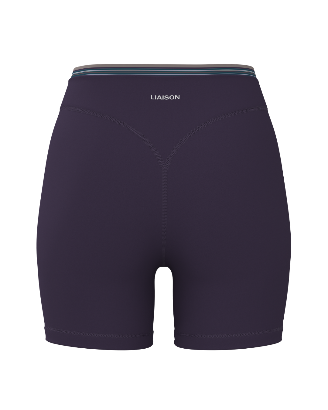 Layered Sculpt Short - Plum & Teal + Plum Stripes