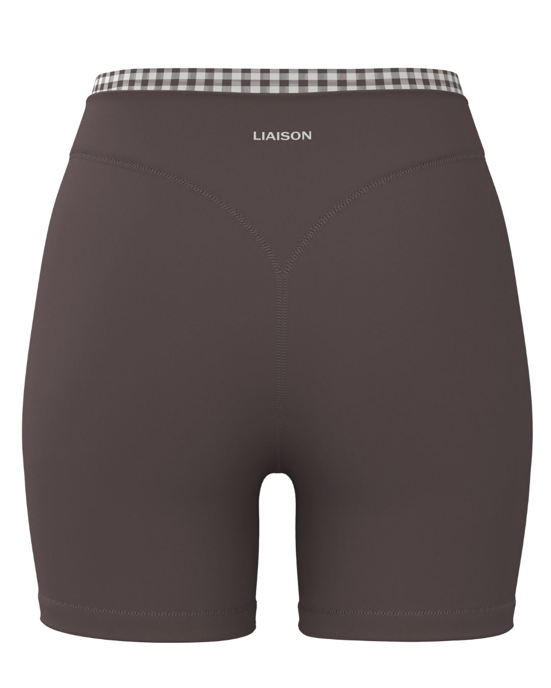 Layered Sculpt Short - Ash Brown & Gingham
