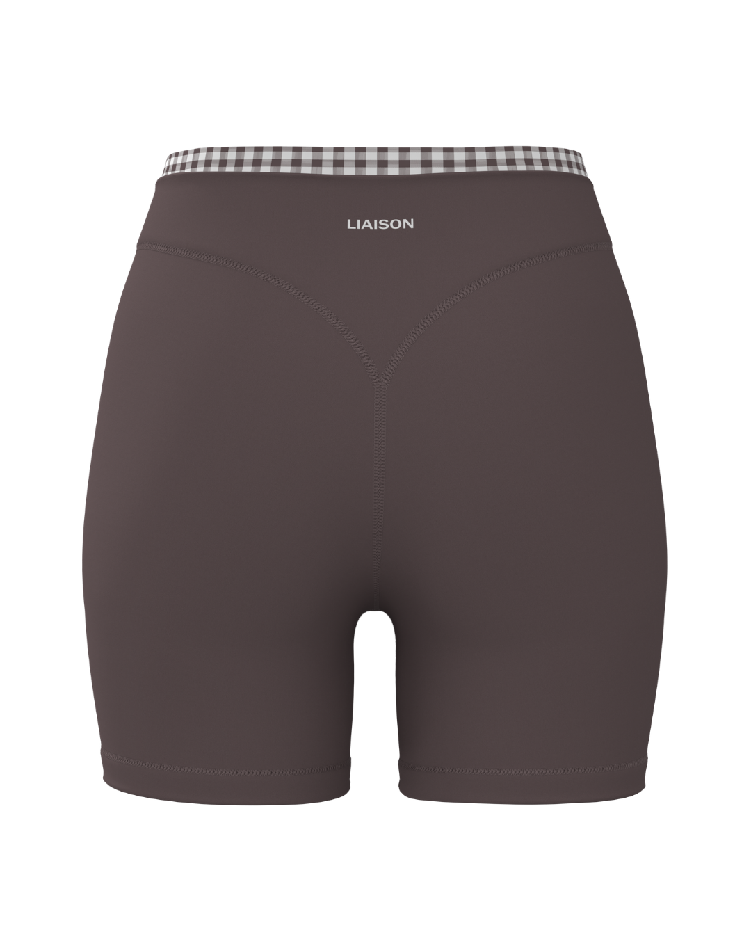 Layered Sculpt Short - Ash Brown & Gingham