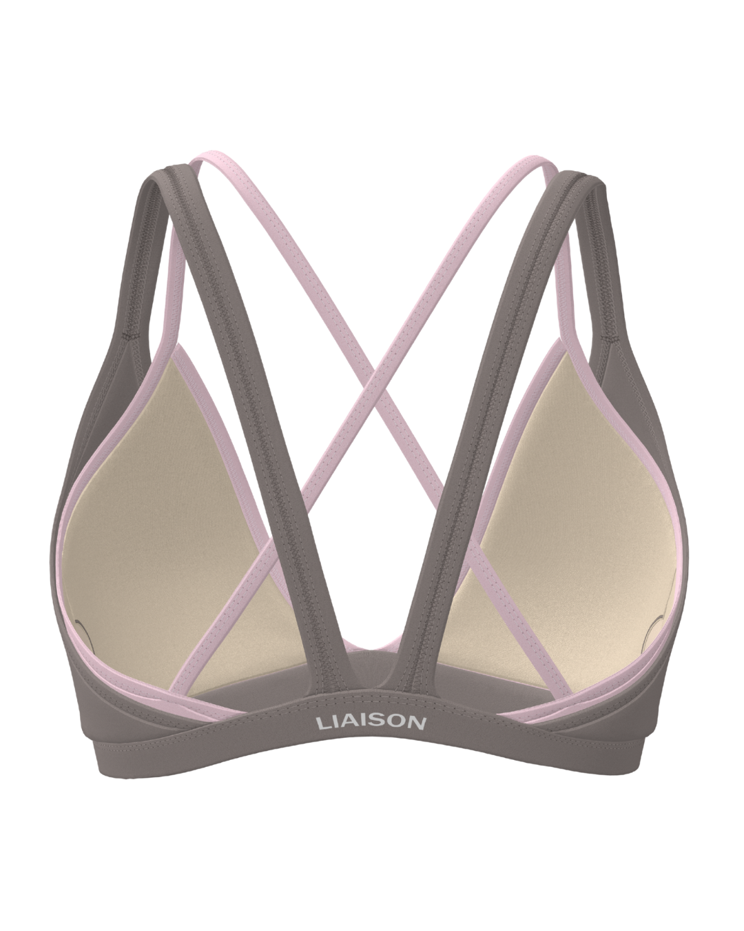 Double Layer Pulse Bra - Truffle & Soft Pink