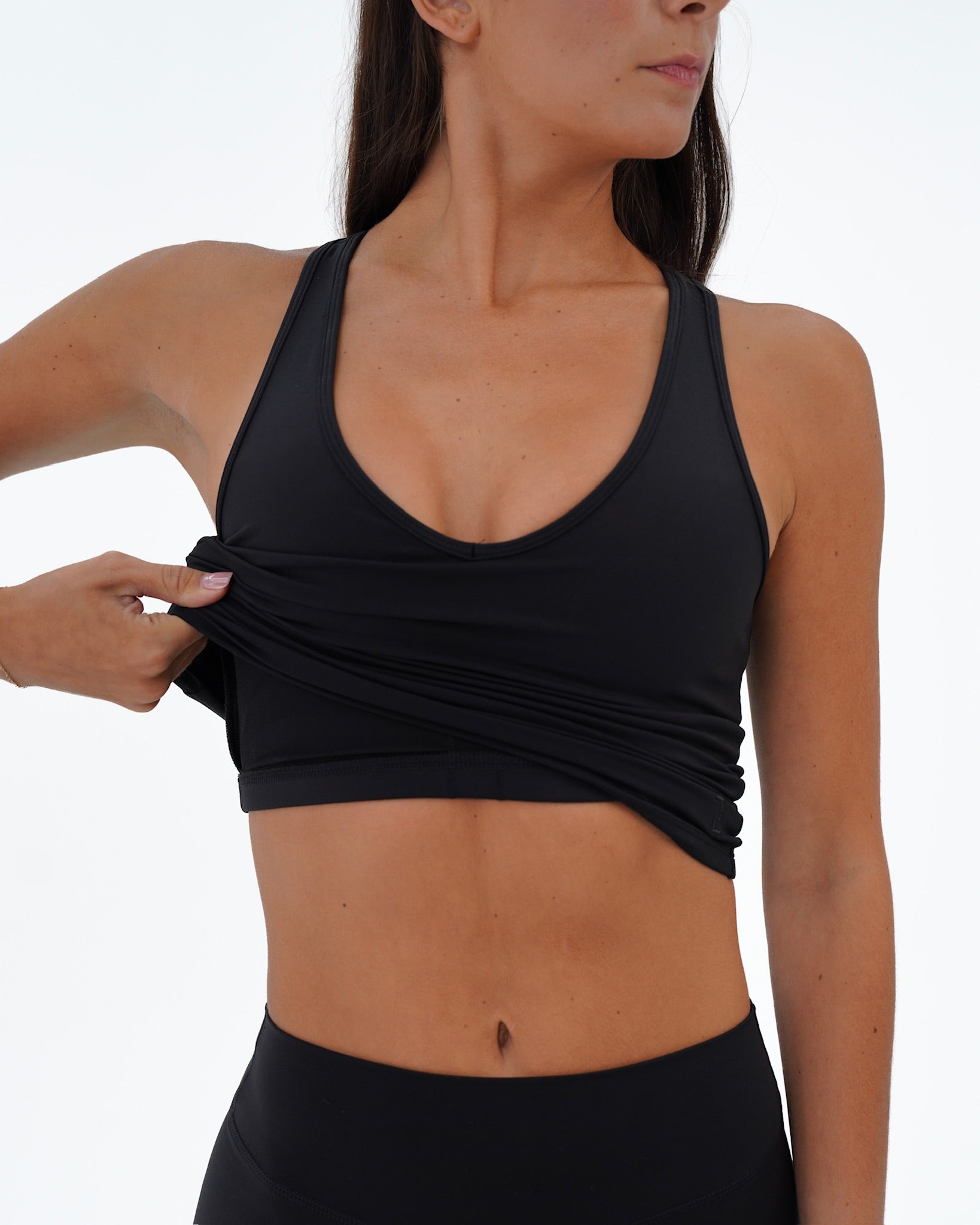 Sporty Racer Tank - Black