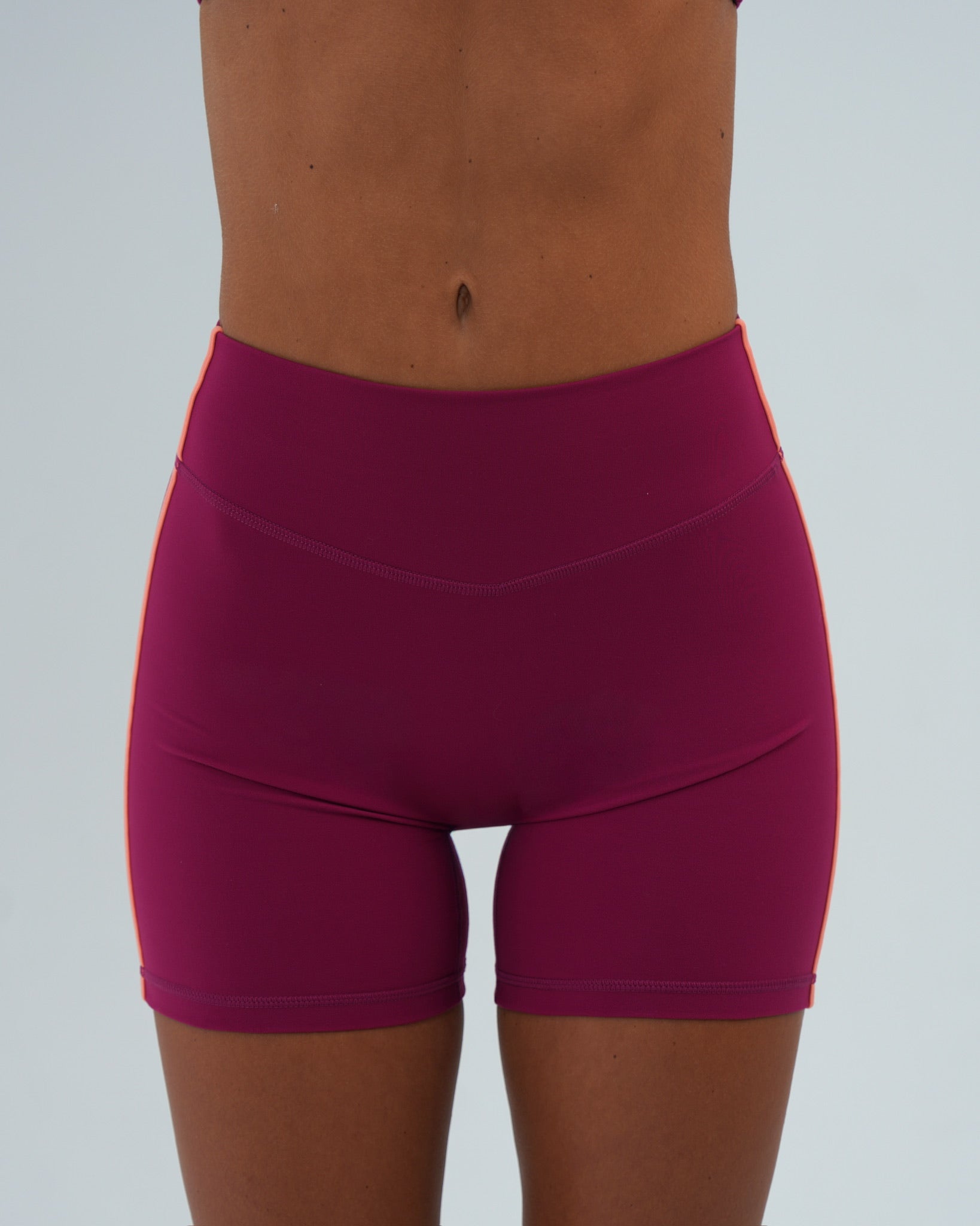 Single Stripe Bridge Short - Berry & Guava