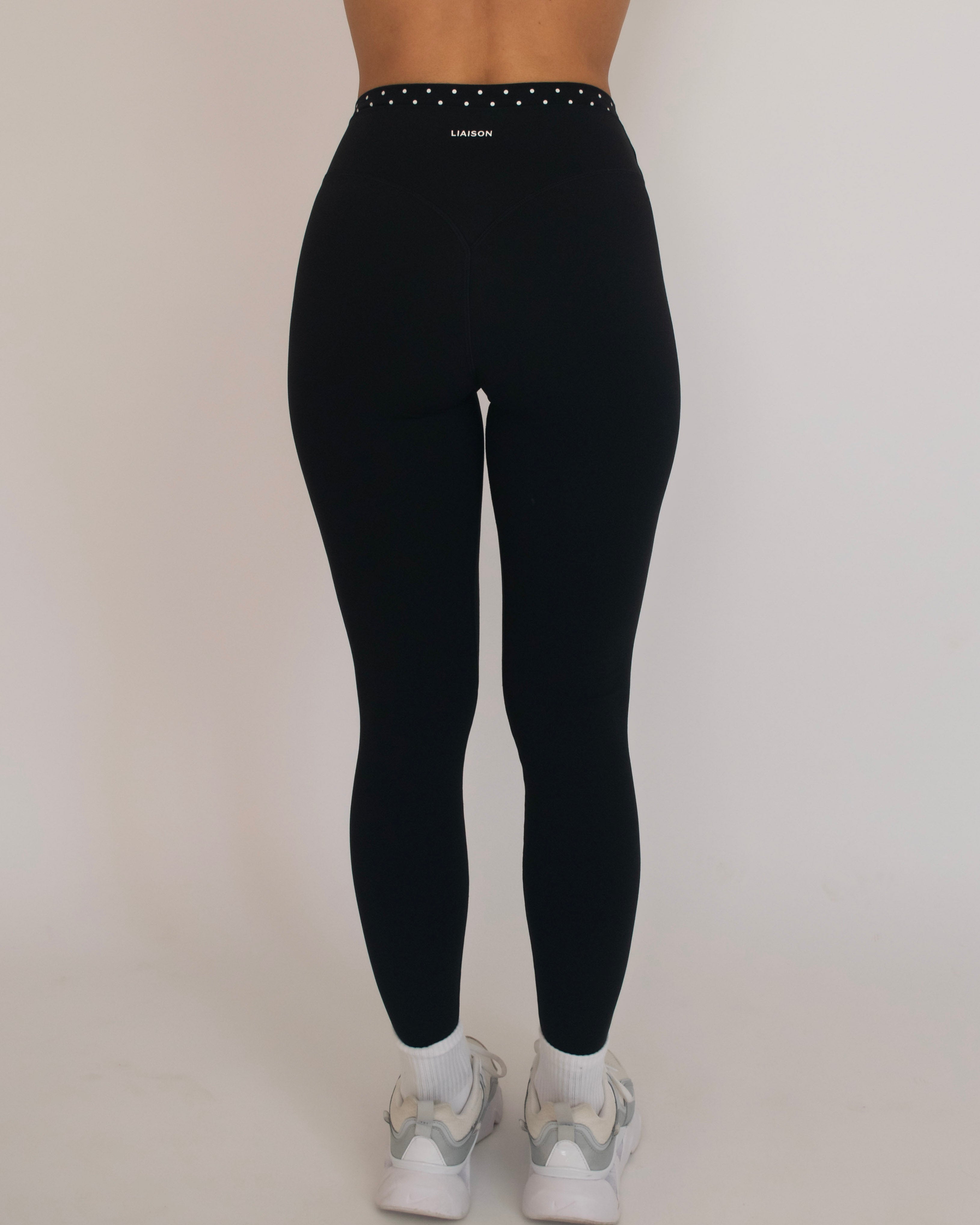 Layered Sculpt Pant - Black & White Polka Dots