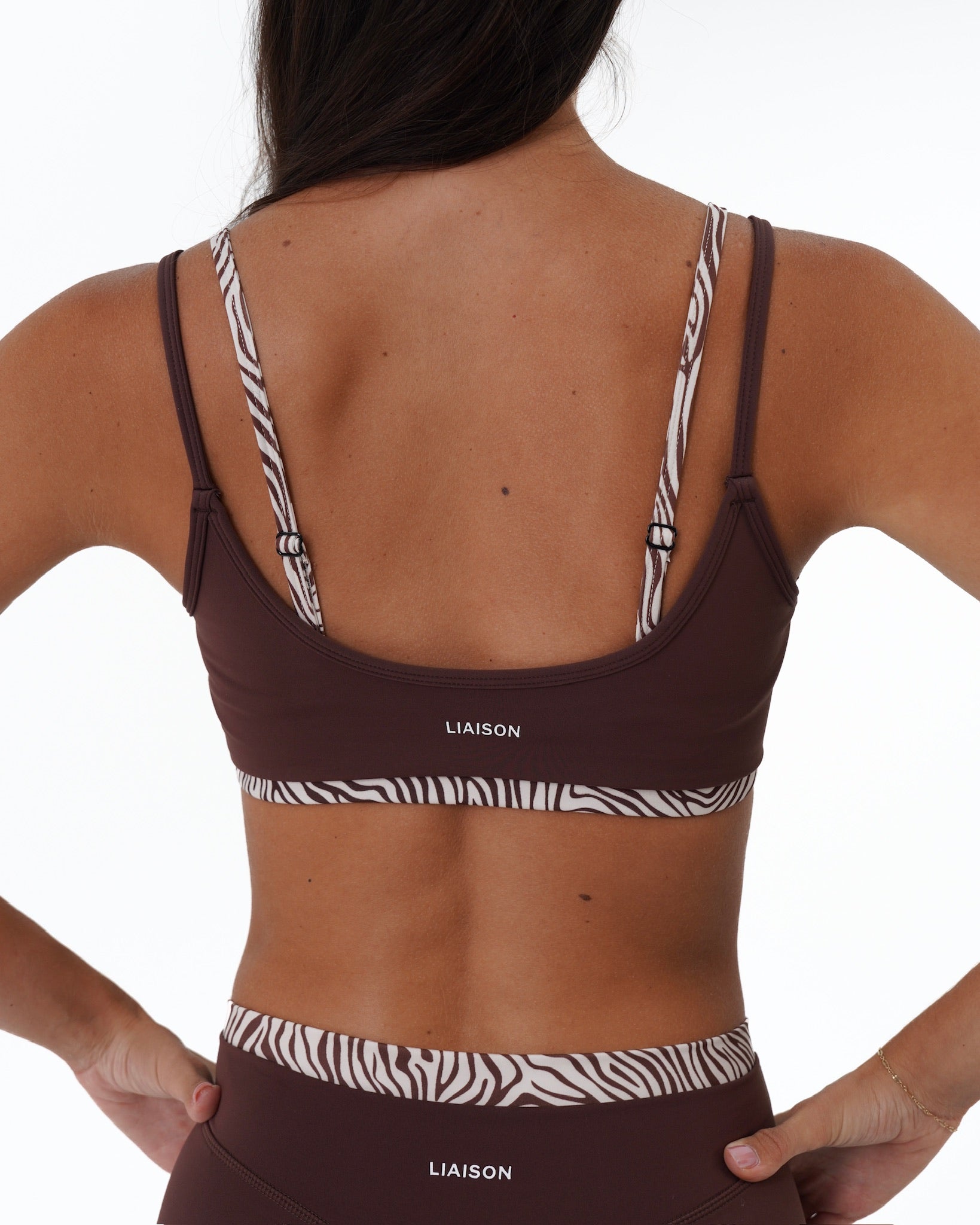 Double Layer Scoop Bra - Mocha Brown & Safari